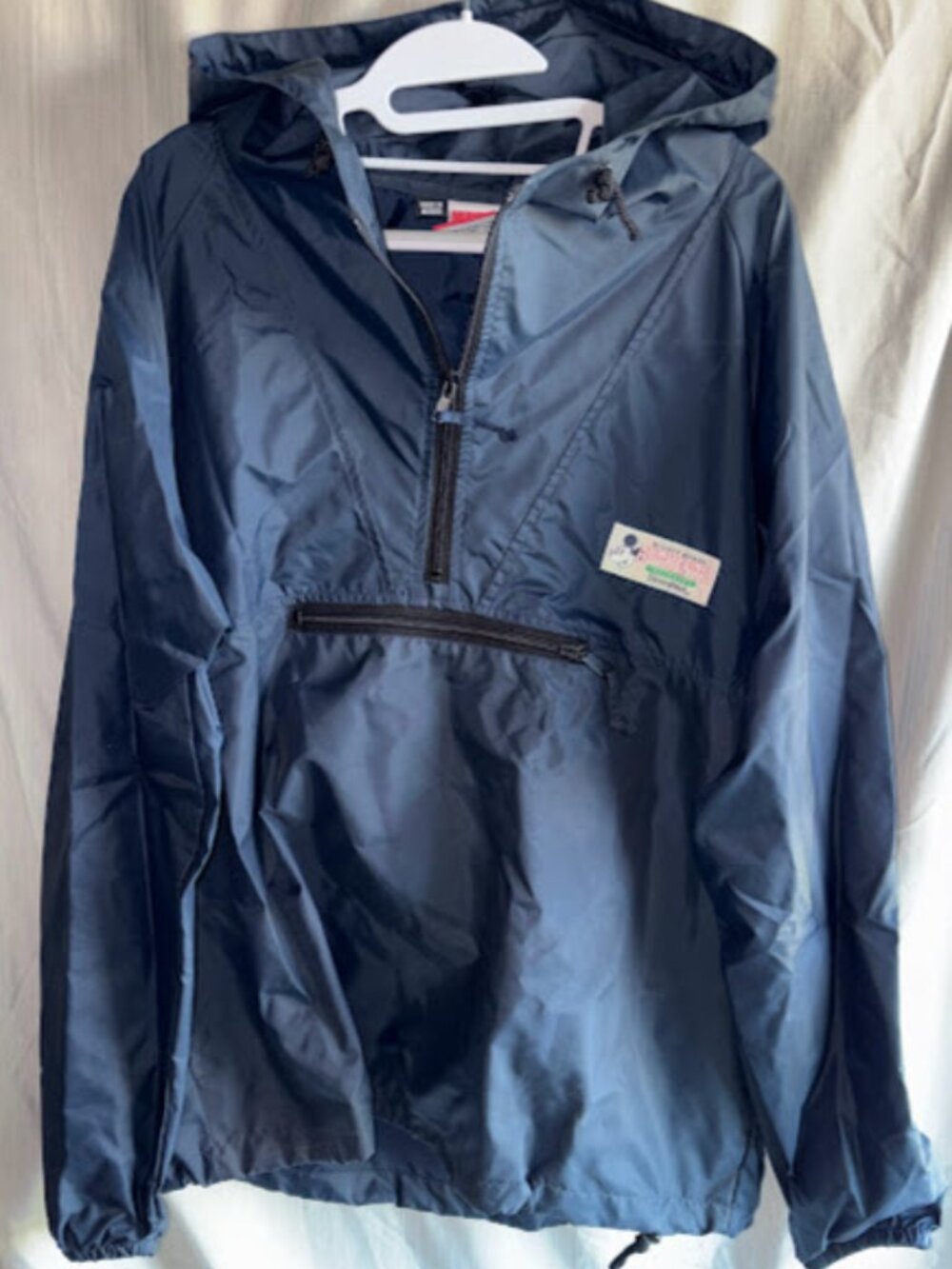 Vintage Walt Disney World Rain Slicker Wind Breaker Size XXL Travel Navy Blue